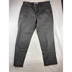 Joseph Abboud Mens 38x30 Stretch Chino Pants Charcoal Gray Flat Front Trousers